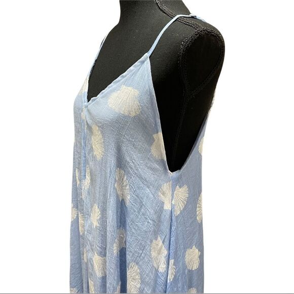 indiABoutique ONE SIZE Shell Print Crepe Asymmetrical Summer Dress - Picture 6 of 12